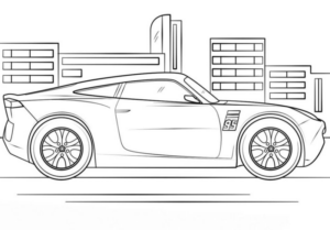 Disegno di automobile da stampare e colorare 194