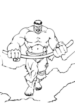 Disegno di Hulk da stampare e colorare 72