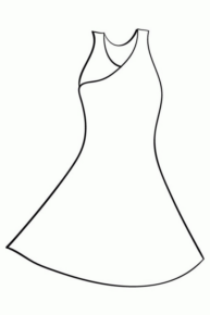 Disegno di vestito da donna da stampare e colorare 12