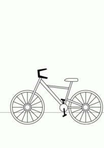 Disegno di bicicletta da stampare e colorare 1