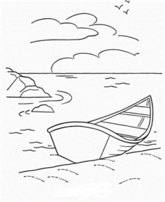 Disegno di barca da stampare e colorare 5