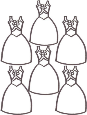 Disegno di vestito da donna da stampare e colorare 19