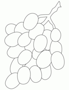 Disegno di uva da stampare e colorare 2