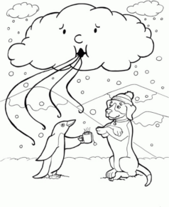 Disegno di inverno da stampare e colorare 7