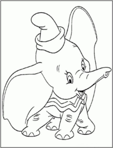 Disegno di Dumbo da stampare e colorare 63