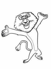 Disegno di leone da stampare e colorare 91