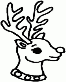 Disegno di renna di Natale da stampare e colorare 12