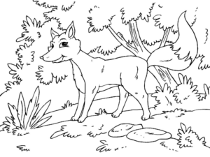 Disegno di volpe da stampare e colorare 68