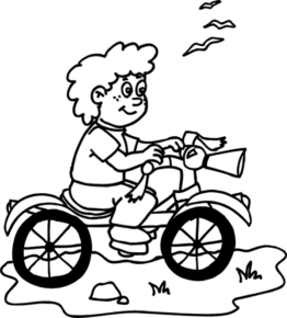 Disegno di moto da stampare e colorare 43