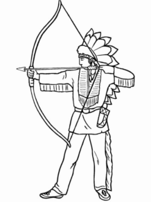 Disegno di Indiani d’America da stampare e colorare 23