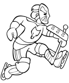 Disegno di hockey da stampare e colorare 23