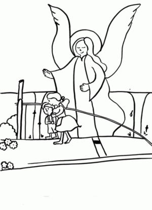 Disegno di angelo da stampare e colorare 38