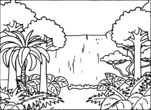 Disegno di paesaggio da stampare e colorare 74