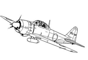 Disegno di aereo militare da stampare e colorare 58