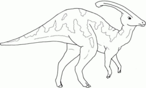 Disegno di Parasaurolofo da stampare e colorare 13