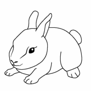 Disegno di coniglio da stampare e colorare 15