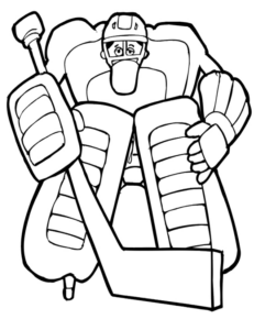 Disegno di hockey da stampare e colorare 35