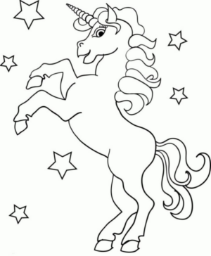 Disegno di unicorno da stampare e colorare 11
