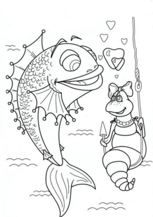 Disegno di pesce da stampare e colorare 178