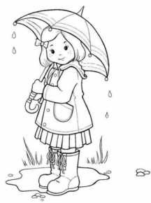 Disegno di pioggia da stampare e colorare 32
