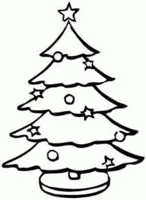 Disegno di albero di Natale da stampare e colorare 29