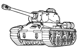 Disegno di carro armato da stampare e colorare 17