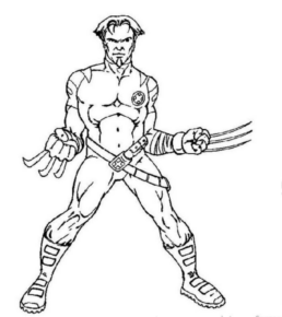 Disegno di Wolverine da stampare e colorare 8