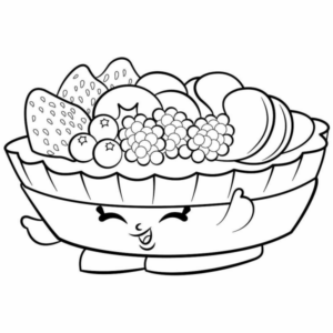 Disegno di cesto di frutta da stampare e colorare 51