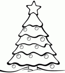 Disegno di albero di Natale da stampare e colorare 43