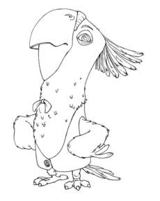 Disegno di pappagallo da stampare e colorare 52