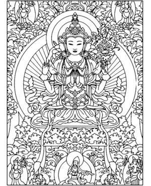 Disegno di mandala da stampare e colorare 1140