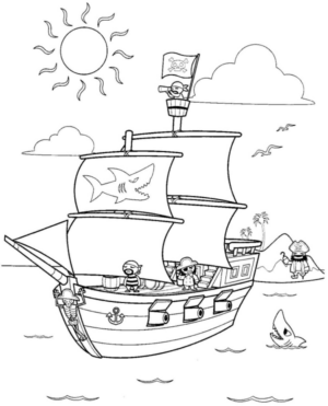 Disegno di pirata da stampare e colorare 18