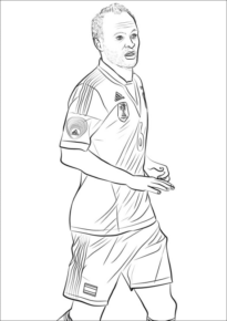 Disegno di calciatore professionista da stampare e colorare 4