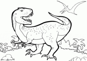Disegno di Tirannosauro da stampare e colorare 84