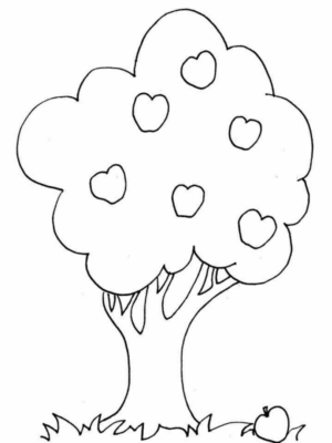 Disegno di albero da frutta da stampare e colorare 30