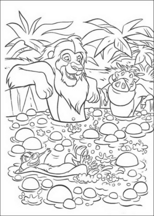 Disegno di Re Leone da stampare e colorare 120