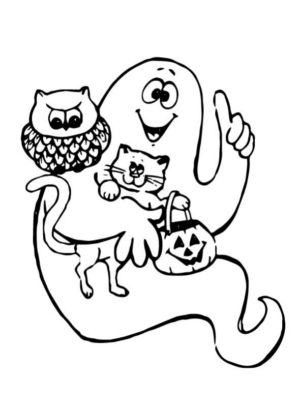 Disegno di gatto di halloween da stampare e colorare 13