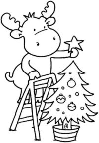Disegno di albero di Natale da stampare e colorare 44 Disegno di albero di Natale da stampare e colorare 44