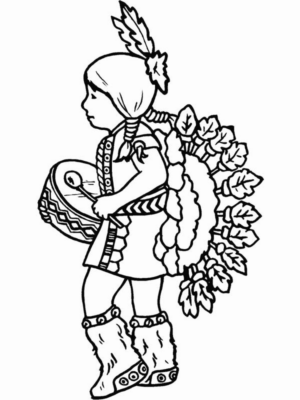 Disegno di Indiani d’America da stampare e colorare 62