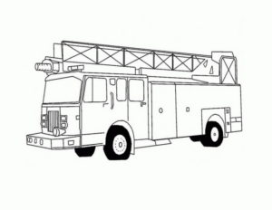 Disegno di camion dei pompieri da stampare e colorare 37
