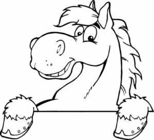 Disegno di cavallo da stampare e colorare 202