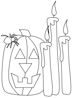 Disegno di zucca di Halloween da stampare e colorare 185