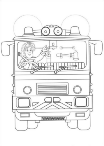 Disegno di camion dei pompieri da stampare e colorare 24