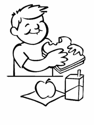 Disegno di colazione da stampare e colorare 46