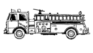 Disegno di camion dei pompieri da stampare e colorare 5