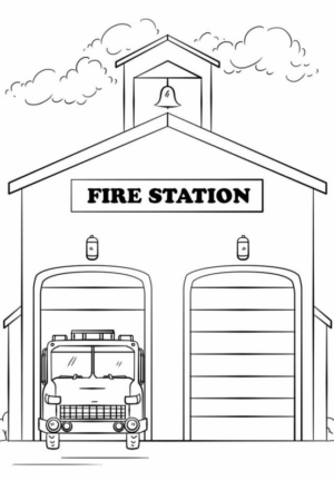 Disegno di camion dei pompieri da stampare e colorare 38