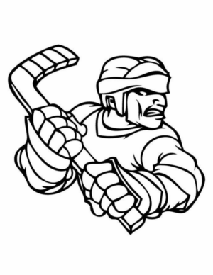 Disegno di hockey da stampare e colorare 2