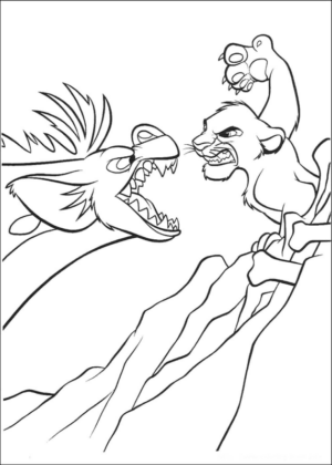 Disegno di Re Leone da stampare e colorare 162