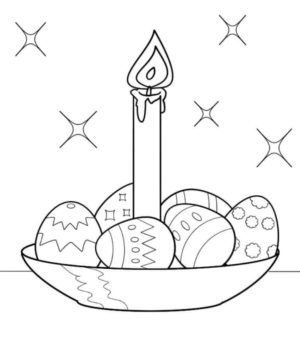 Disegno di uovo di Pasqua da stampare e colorare 119
