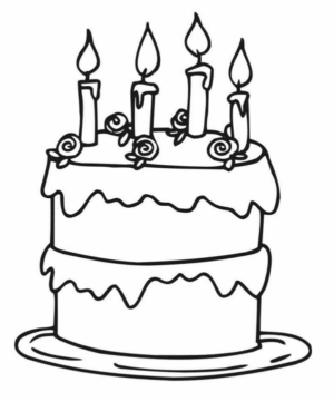 Disegno di compleanno da stampare e colorare 111